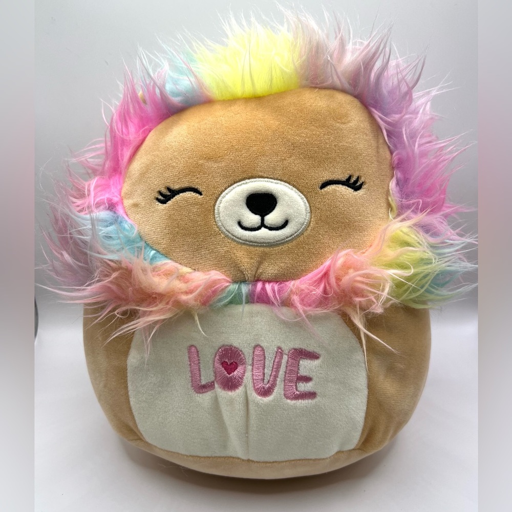 Kellytoy Squishmallow Lianne the Lion LOVE Plush Stuffed Animal Toy 8 in Lmt Ed